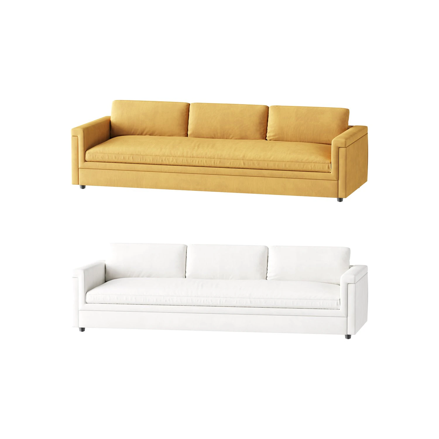 IVORY PERFORMANCE VELVET SOFA 3D Model .c4d .max .obj .3ds .fbx .stl .blend