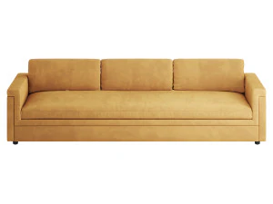 IVORY PERFORMANCE VELVET SOFA 3D Model