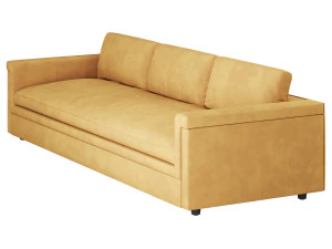 IVORY PERFORMANCE VELVET SOFA 3D Model