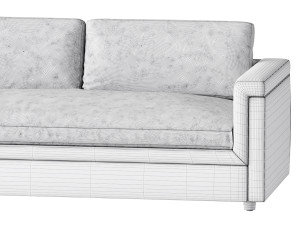 IVORY PERFORMANCE VELVET SOFA Modelo 3D