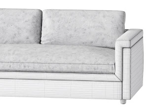 IVORY PERFORMANCE VELVET SOFA 3D Model