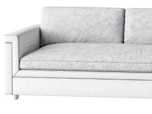 IVORY PERFORMANCE VELVET SOFA Modelo 3D