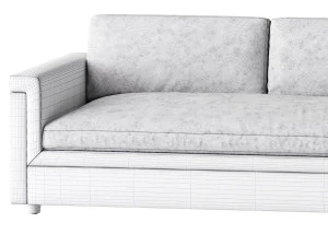 IVORY PERFORMANCE VELVET SOFA 3D Model