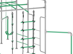 JUNIOR JUNGLE KAKADU MONKEY BARS Modello 3D