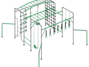 JUNIOR JUNGLE KAKADU MONKEY BARS Modello 3D