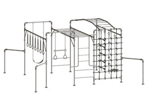 JUNIOR JUNGLE KAKADU MONKEY BARS Modello 3D