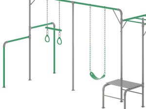 JUNIOR JUNGLE KURANDA MONKEY BARS Model 3D