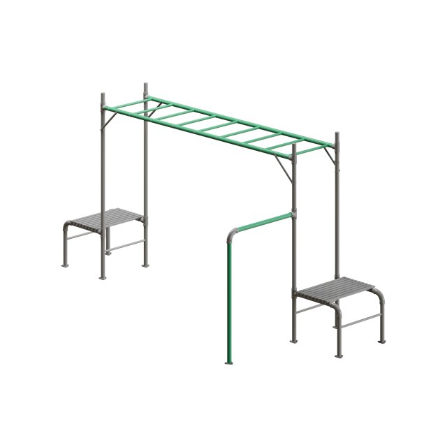 JUNIOR JUNGLE MONKEY BAR MODULE - LIFESPAN KIDS 3D Model .c4d .max .obj .3ds .fbx .stl .blend 