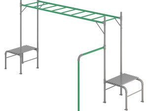 JUNIOR JUNGLE MONKEY BAR MODULE - LIFESPAN KIDS 3D Model
