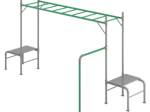 JUNIOR JUNGLE MONKEY BAR MODULE - LIFESPAN KIDS 3D Model
