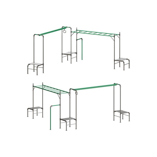 JUNIOR JUNGLE TARZAN MONKEY BARS 3D Model .c4d .max .obj .3ds .fbx .stl .blend 