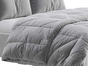 Light Wood Upholstered Panel Modern Bed 3D Model