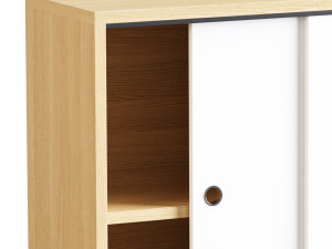 Living Room Contemporary Manufactured Wood Sideboard with Doors 3D 모델