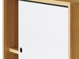 Living Room Contemporary Manufactured Wood Sideboard with Doors 3D 모델