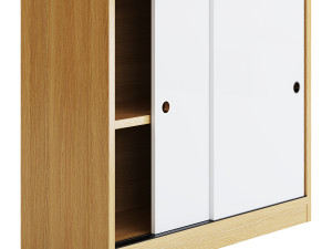 Living Room Contemporary Manufactured Wood Sideboard with Doors 3D 모델