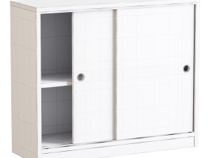 Living Room Contemporary Manufactured Wood Sideboard with Doors 3D 모델