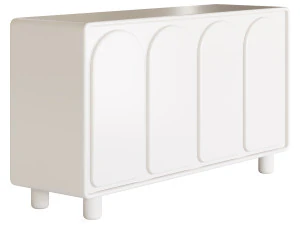 Living Room White Sideboard 3D Model