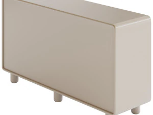 Living Room White Sideboard 3D Model