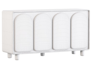 Living Room White Sideboard Modèle 3D