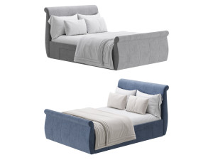 Lucia Upholstered Bed 3D Model