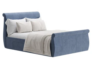 Lucia Upholstered Bed 3D Model