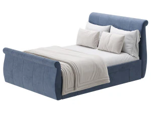 Lucia Upholstered Bed 3D Model