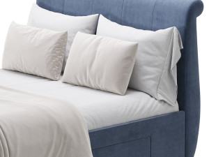 Lucia Upholstered Bed 3D Модель