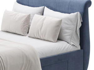 Lucia Upholstered Bed 3D Model