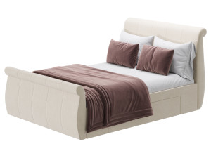 Lucia Upholstered Bed 3D Модель