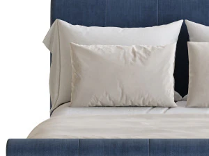 Lucia Upholstered Bed 3D Model