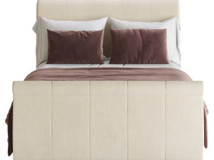 Lucia Upholstered Bed 3D Model