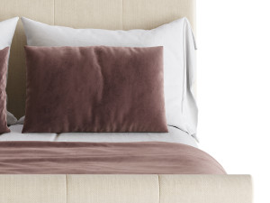 Lucia Upholstered Bed 3D Модель