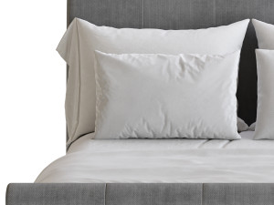 Lucia Upholstered Bed 3D Модель