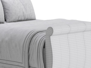 Lucia Upholstered Bed 3D Модель