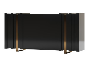 Luxury Sideboard Black Rectangular 3D Model