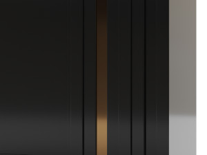 Luxury Sideboard Black Rectangular 3D Model