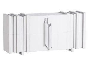 Luxury Sideboard Black Rectangular 3D Model