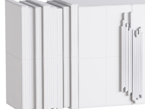Luxury Sideboard Black Rectangular 3D Model