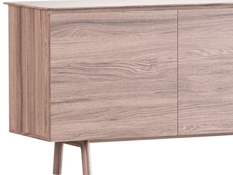 Madison 2 Door 3 Drawer Sideboard in Oak Model 3D