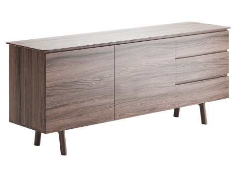Madison 2 Door 3 Drawer Sideboard in Oak Model 3D