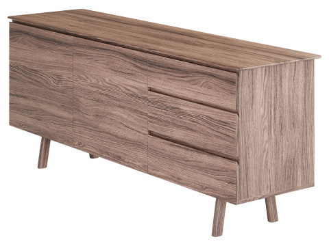 Madison 2 Door 3 Drawer Sideboard in Oak Model 3D
