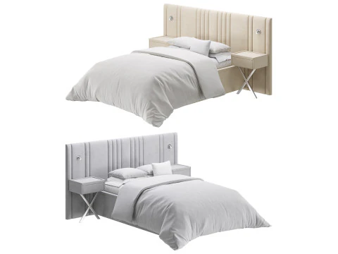 Madison gepolstertes osmanisches Bett 3D Modell