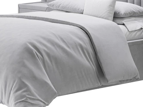 Madison Upholstered Ottoman Bed 3D Model