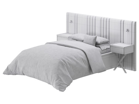 Madison Upholstered Ottoman Bed 3D Model