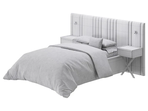 Madison Upholstered Ottoman Bed 3D Model