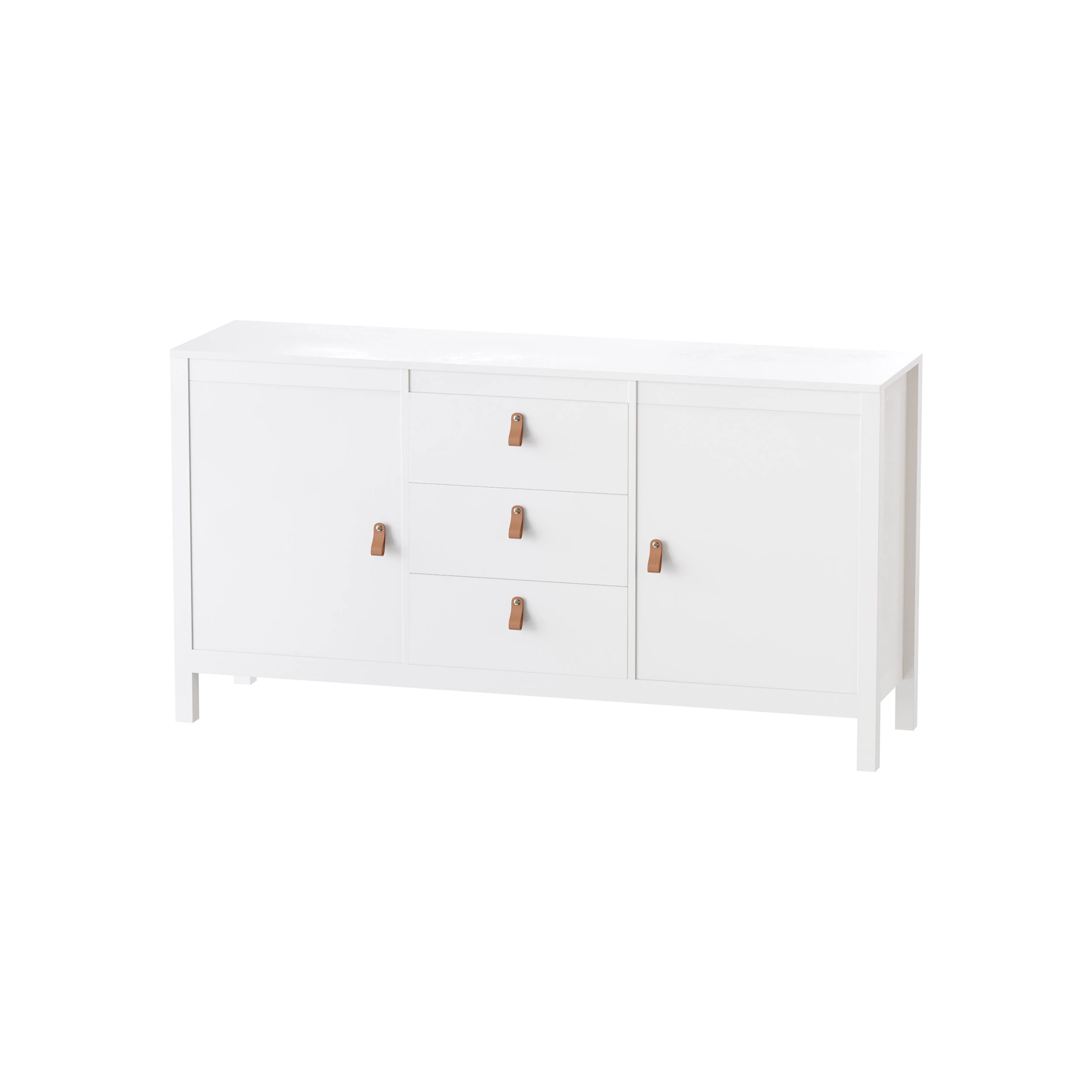 Mcintyre Wide 3 Drawer Sideboard 3D Model .c4d .max .obj .3ds .fbx .stl .blend 
