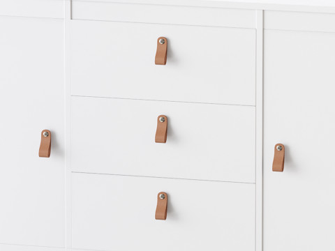Mcintyre Wide 3 Drawer Sideboard Modelo 3D