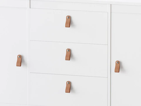Mcintyre Wide 3 Drawer Sideboard 3D Model