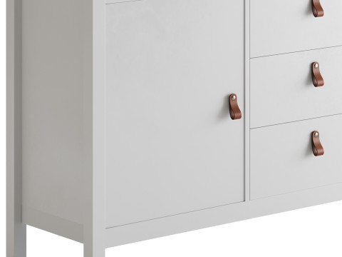 Mcintyre Wide 3 Drawer Sideboard Modelo 3D
