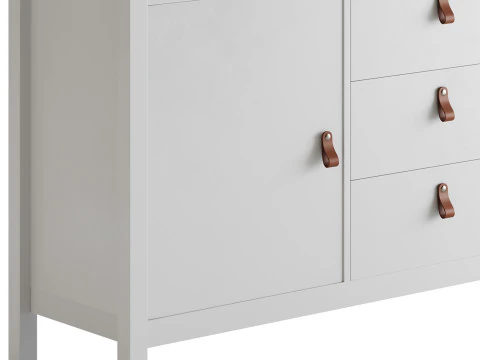 Mcintyre Wide 3 Drawer Sideboard 3D Model